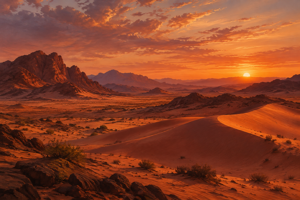 Desert Dusk Landscape