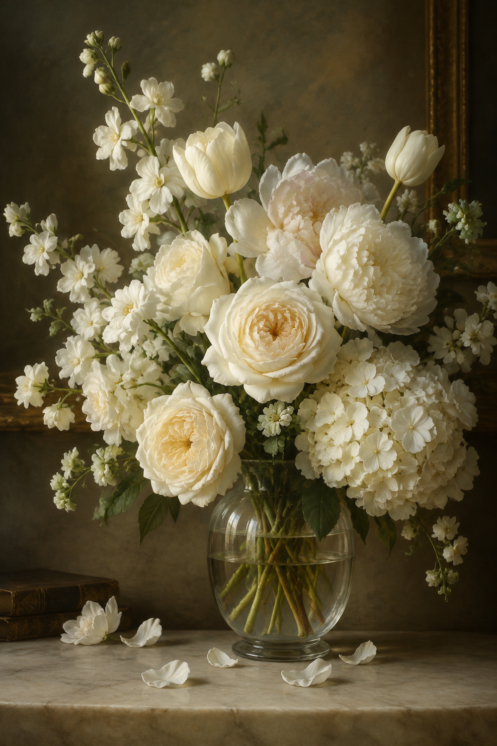 Ivory Petal Still Life